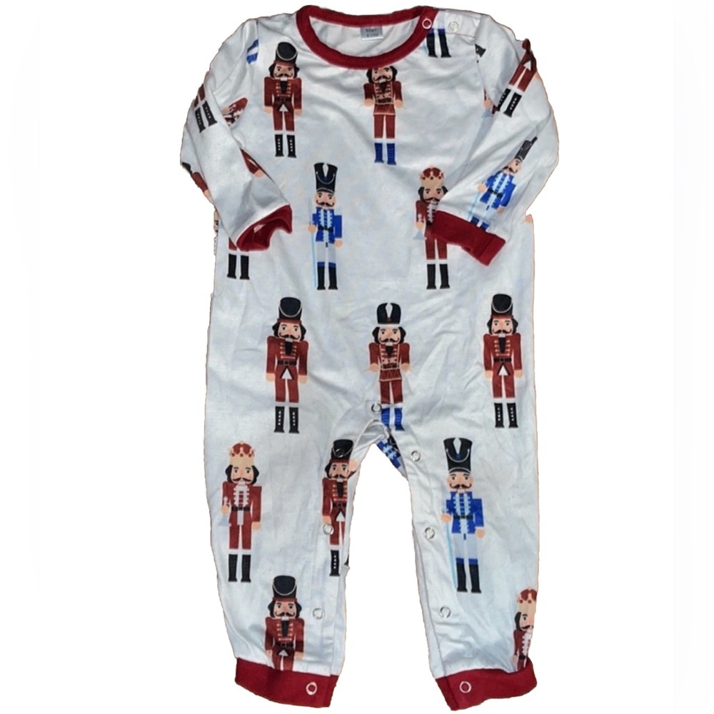 Pat Pat nutcracker snap one piece 9 to 12 months. Nutcracker print Christmas